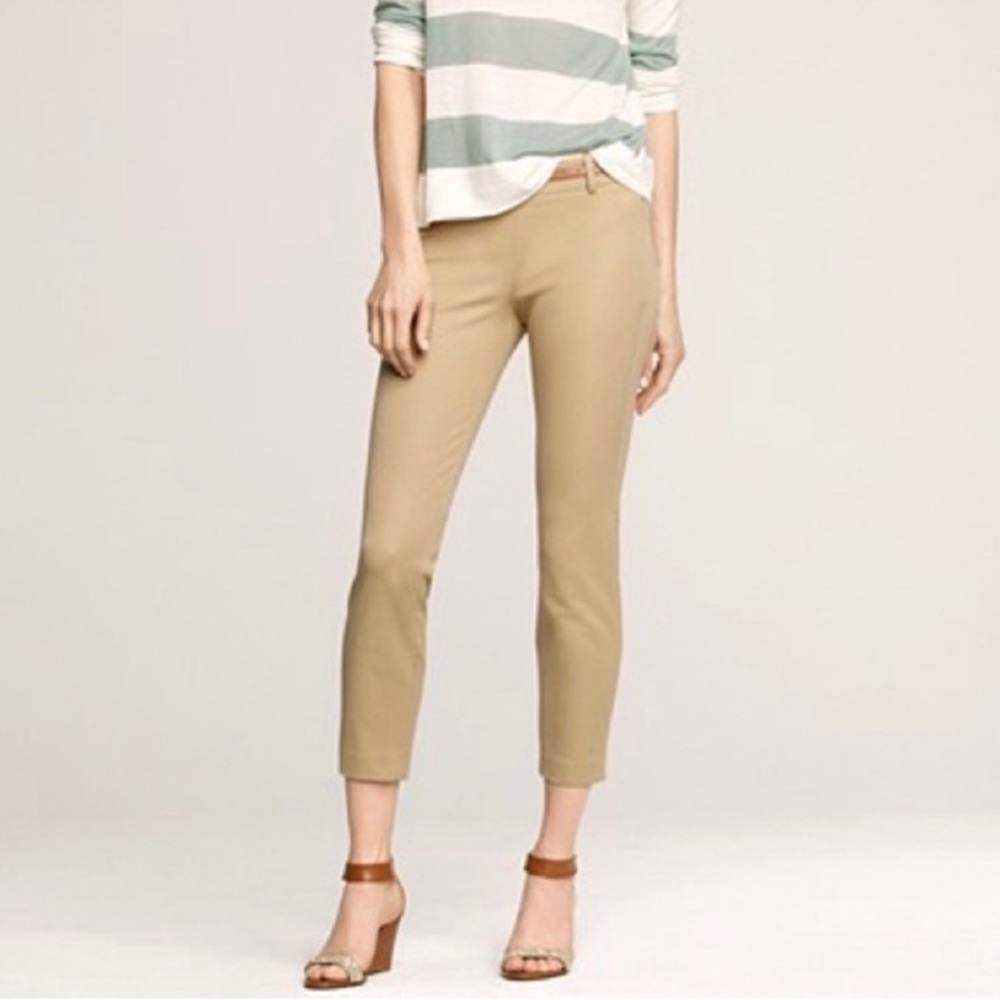 J. Crew Tan Cropped Ankle Pants
